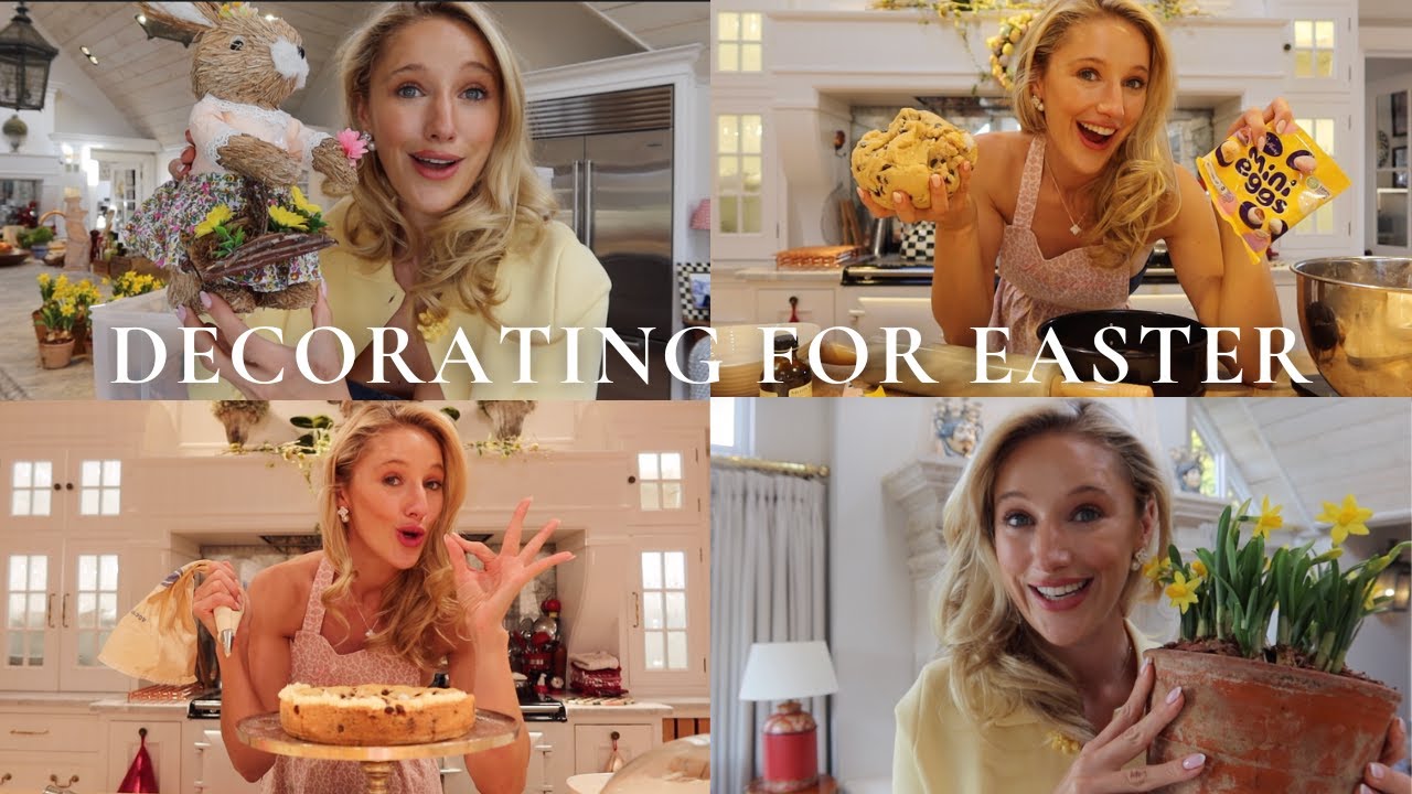 DECORATING FOR EASTER | OUR GENERATIONAL ORNAMENTS | MAKING THE BEST MINI-EGG COOKIE CAKE