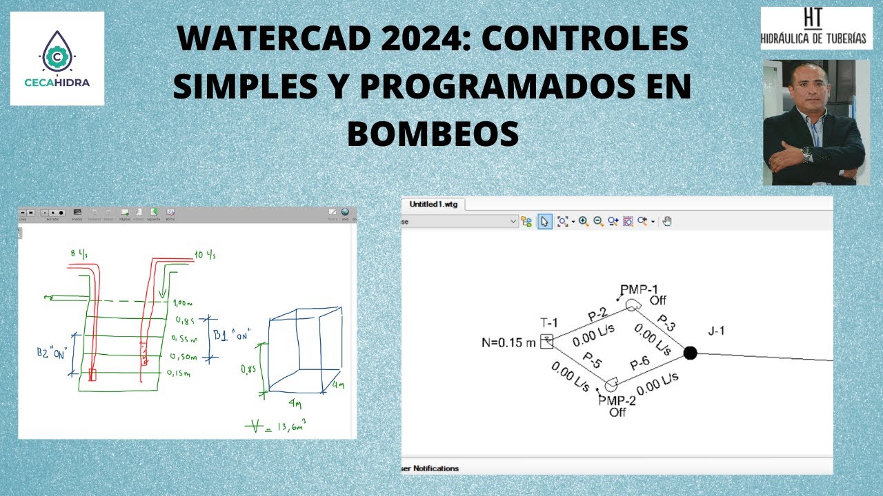 WATERCAD 2025: CONTROLES SIMPLES Y PROGRAMADOS EN BOMBEOS DESDE TANQUE A RESERVORIO