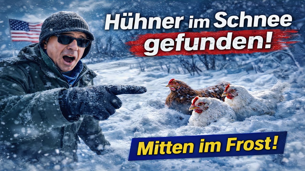 Minus 20 Grad in den USA – drei Hühner im Schnee gefunden | Rettung in letzter Minute