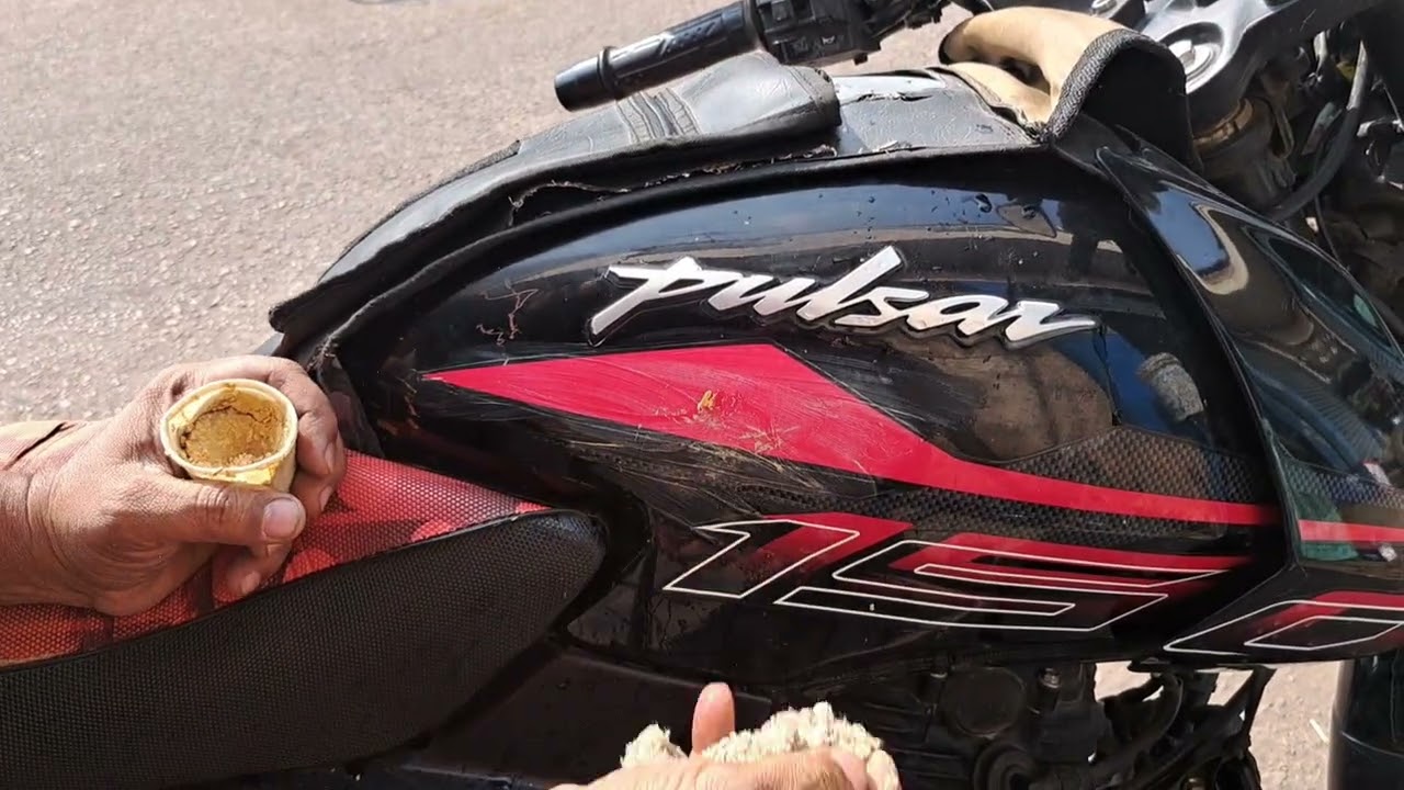 pulsar150bs6 full tank denting process watch full video till end like and susbscribe 