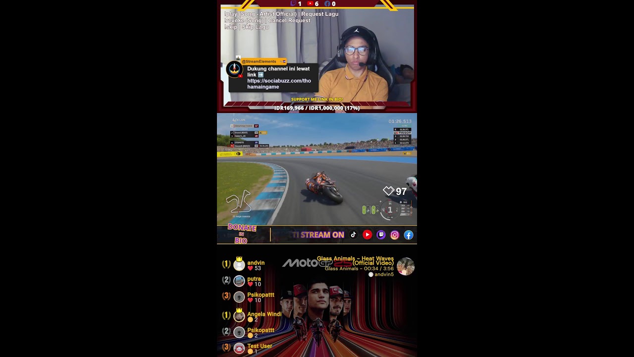 MotoGP™25 | Online Multiplayer | Heart Rate Overlay