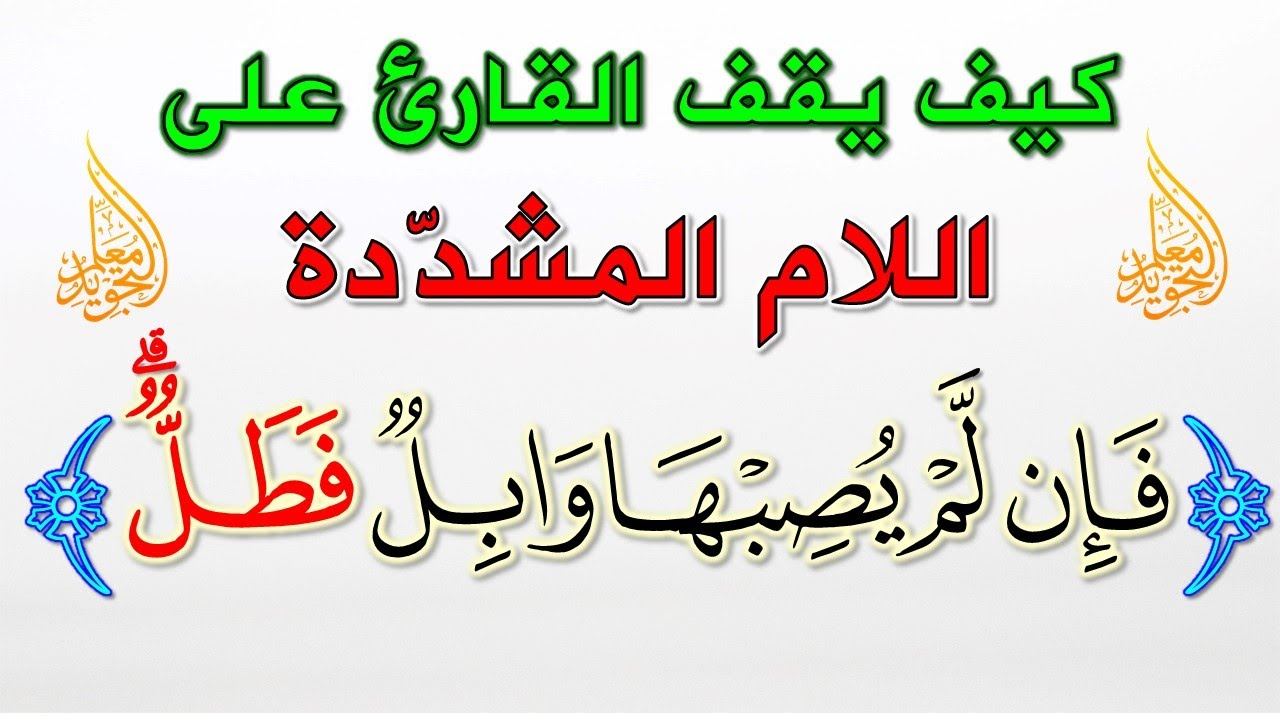 تدريبات النبر ⚡ كيف يقف القارئ على الحرف المشدد؟