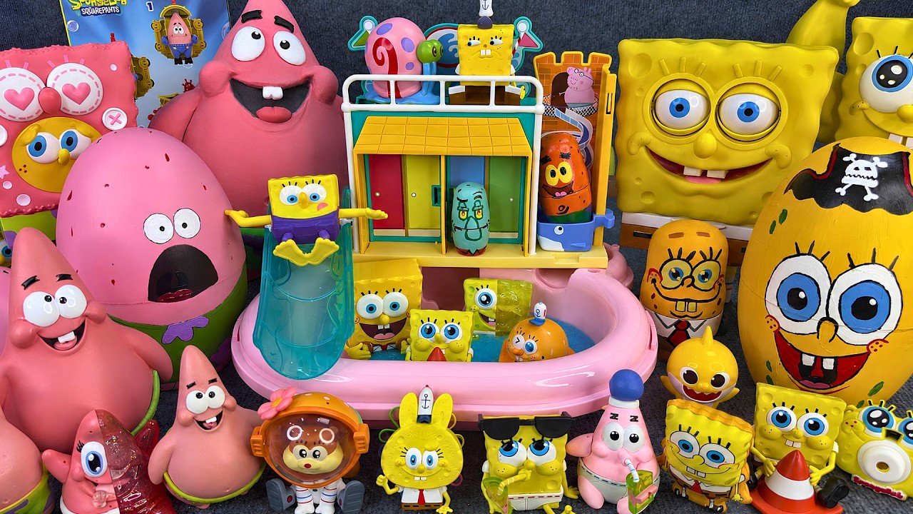 Ultimate Satisfying Unboxing Huge SPONGEBOB Eggs Relaxation Pool Bathroom 🧽 SpongeBob PLAYSET 2026