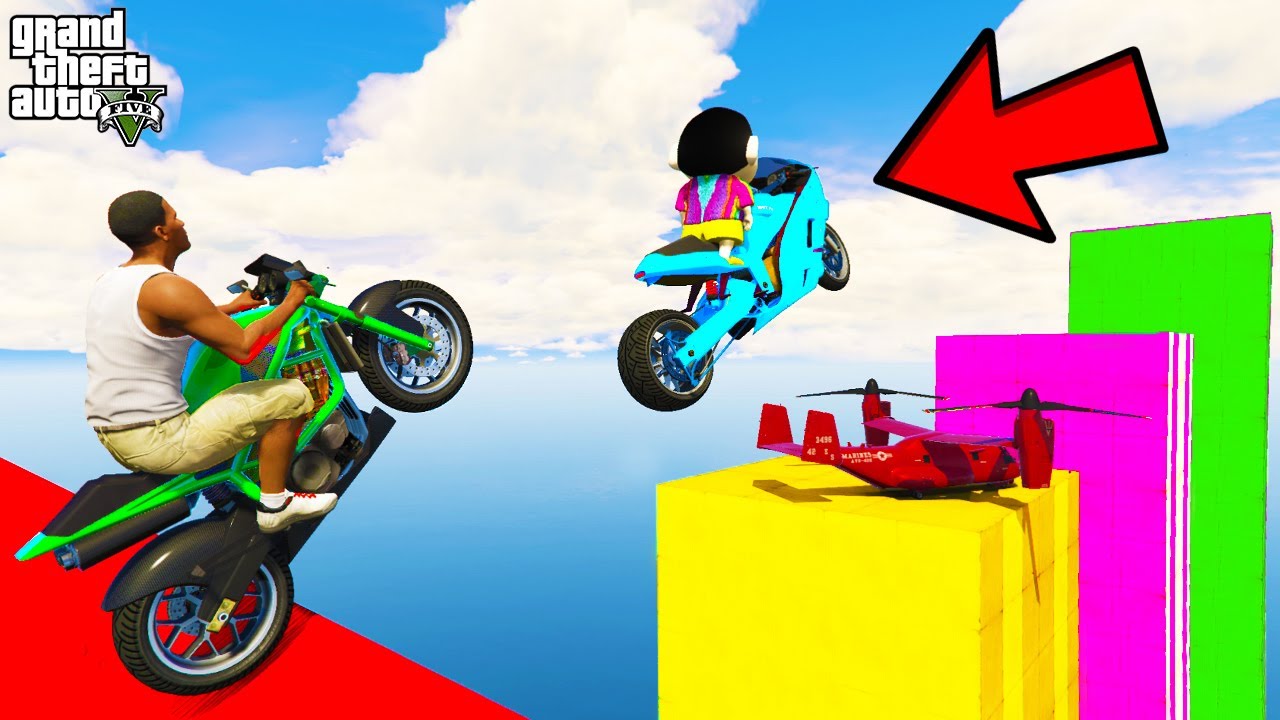 FRANKLIN TRIED THE JUMP OF TALLEST BUILDING BLOCKS IN THE WORLD CHALLENGE GTA 5 | SHINCHAN and CHOP