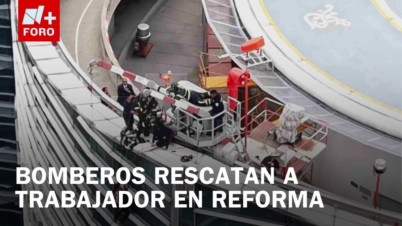 Momento del Rescate de un Trabajador en Edificio de Reforma en CDMX