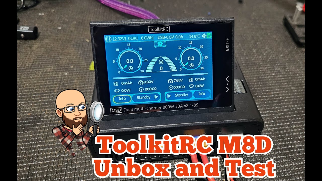 Распаковка и тестирование зарядного устройства ToolkitRC M8D.