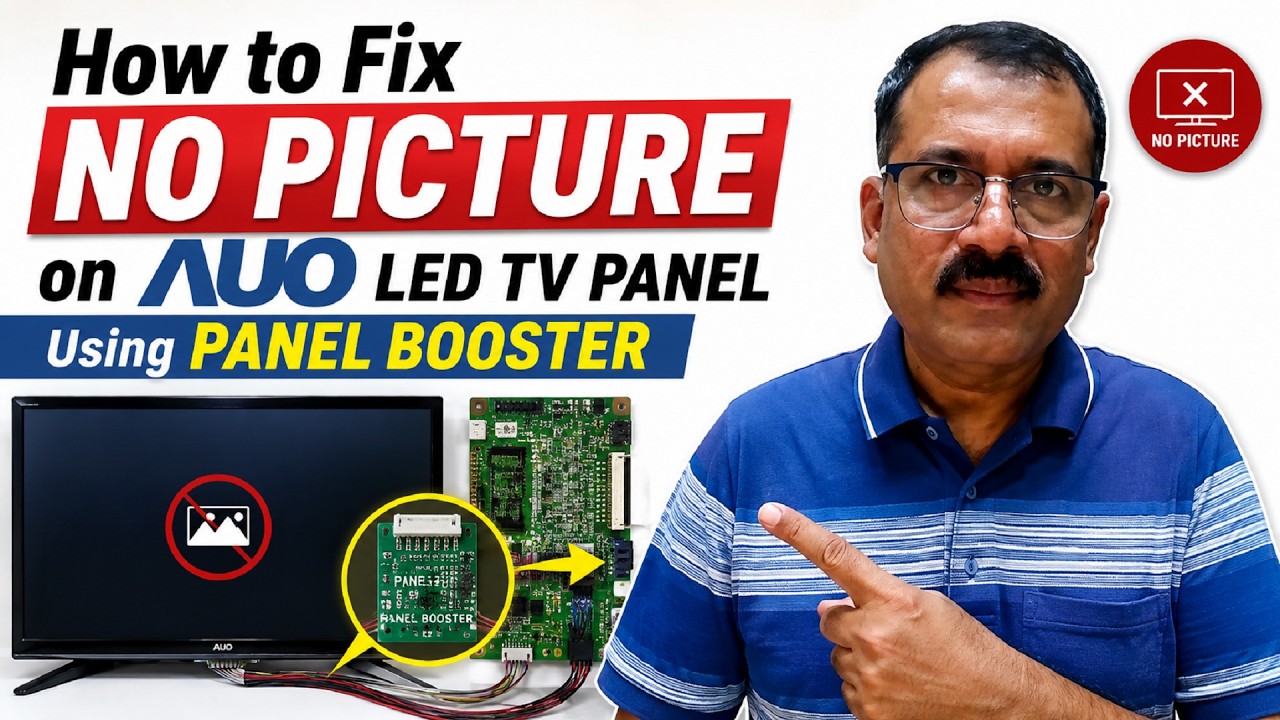 Fixing NO PICTURE on AUO LED TV Panel with a Panel Booster - Advanced Repair