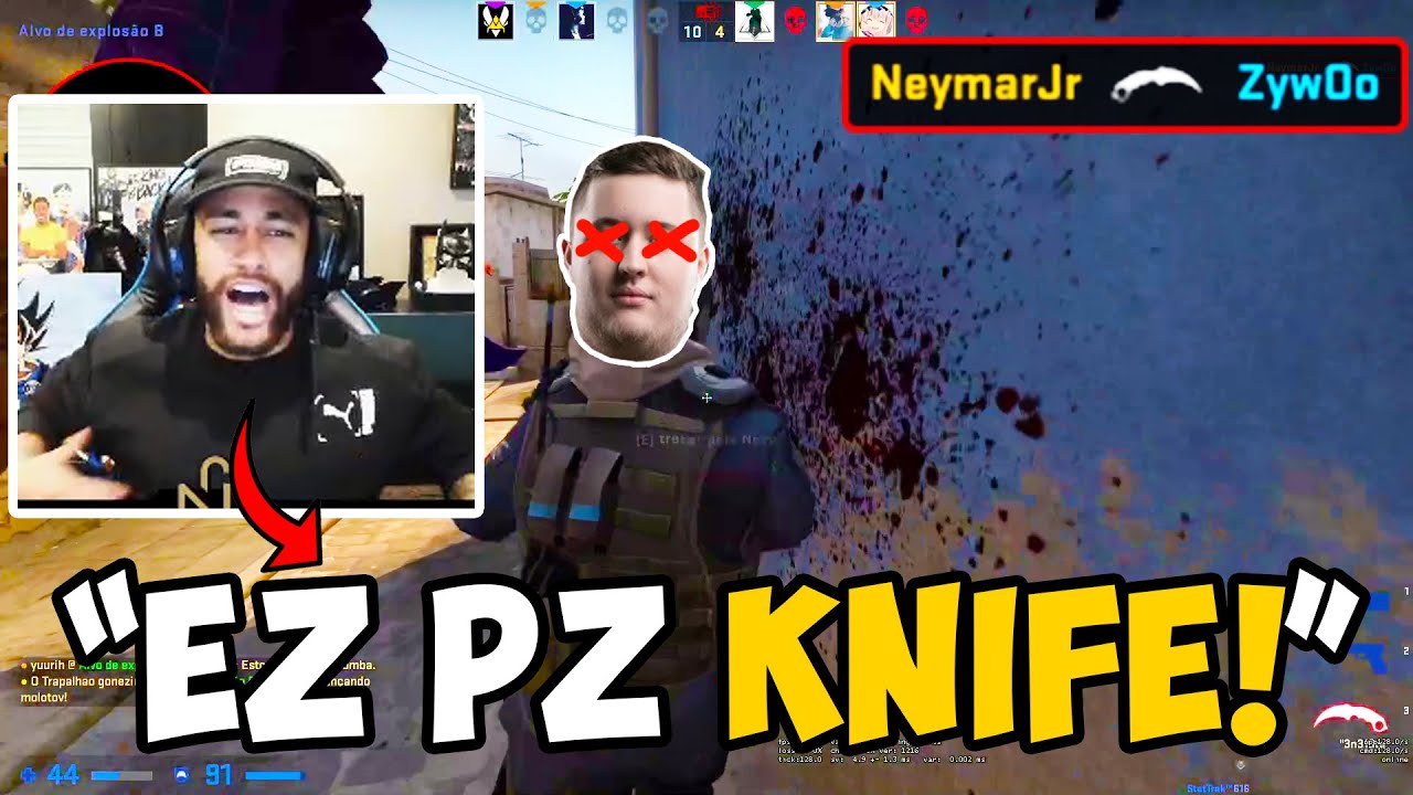 NeymarJr KNIFES ZywOo!! | NeymarJr plays with Vitality and Furia Pros CS:GO Highlights (INSANE!)