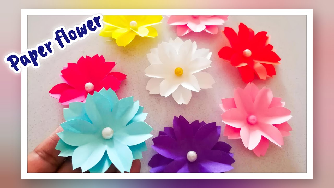 Paper Flower Making at Home 🌼✨ Quick & Easy Craft