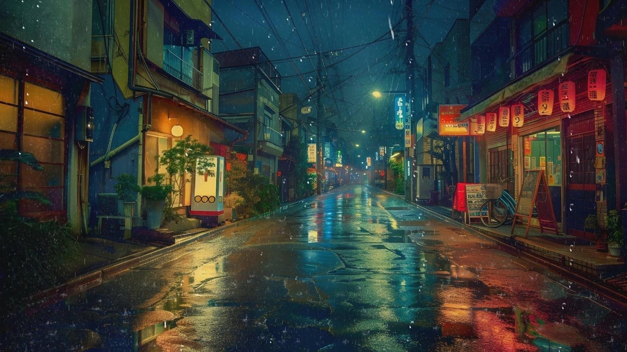 Tokyo After Midnight 🌙 Lofi Rain and Japanese Lanterns for Your Peaceful Day