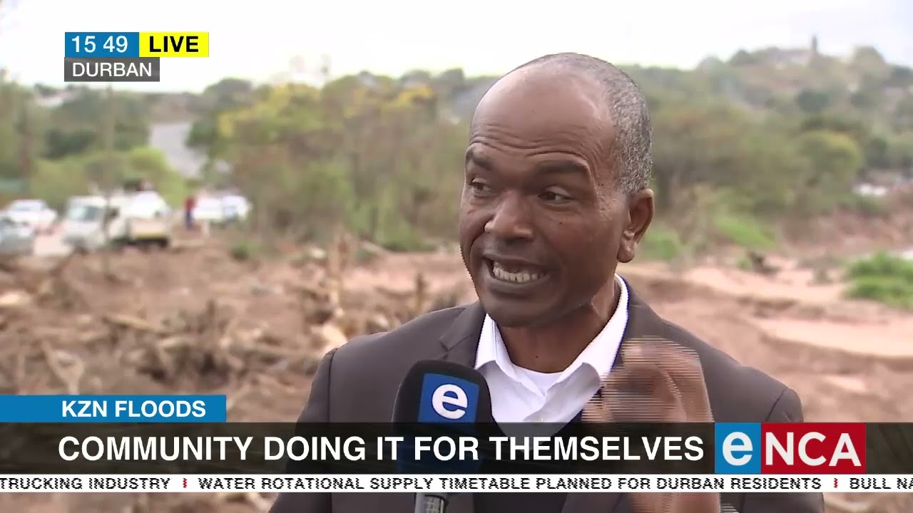 Community members carry out their own repairs following KZN floods