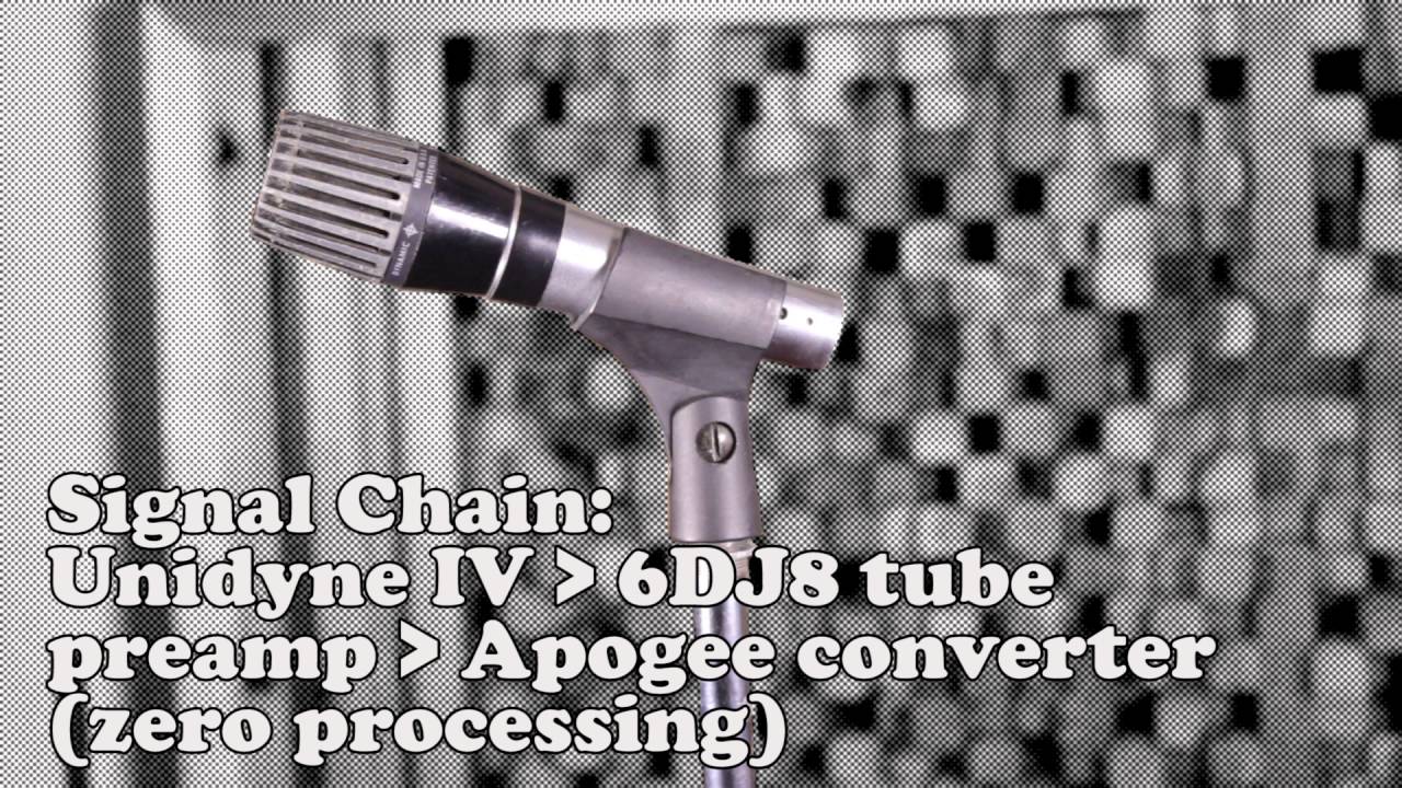 Vintage Shure Unidyne IV 548 microphone demonstration (Episode IV)