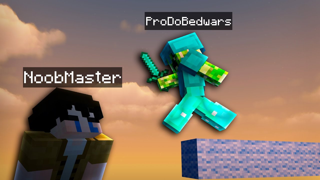 Um jogador de HG jogando BEDWARS