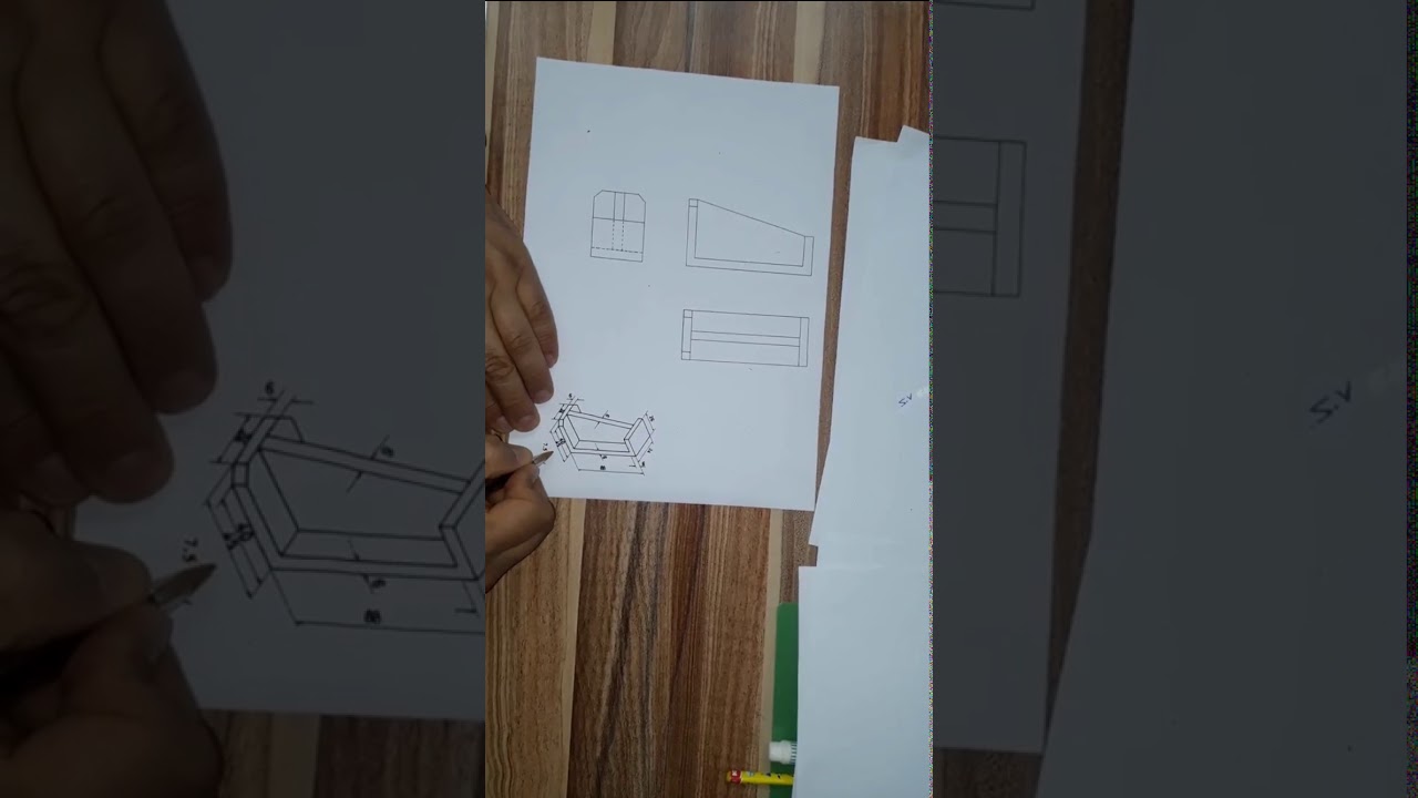 الرسم الهندسي/المحاضره الأولى| رسم المساقط| تمرين 7.5