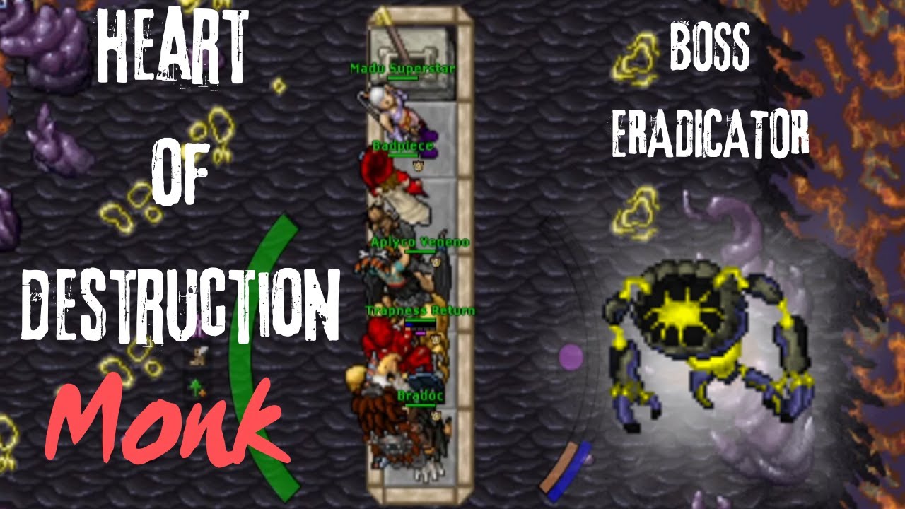 TIBIA GLOBAL MONK 670 - HEART OF DESTRUCTION - BOSS GT ERADICATOR