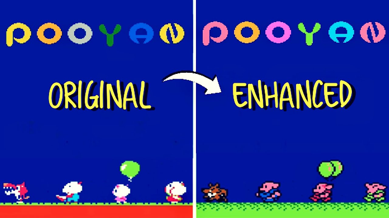Pooyan NES/Famicom [Original Vs Enhanced] Let's Compare #retrogaming #retrogames #famicom