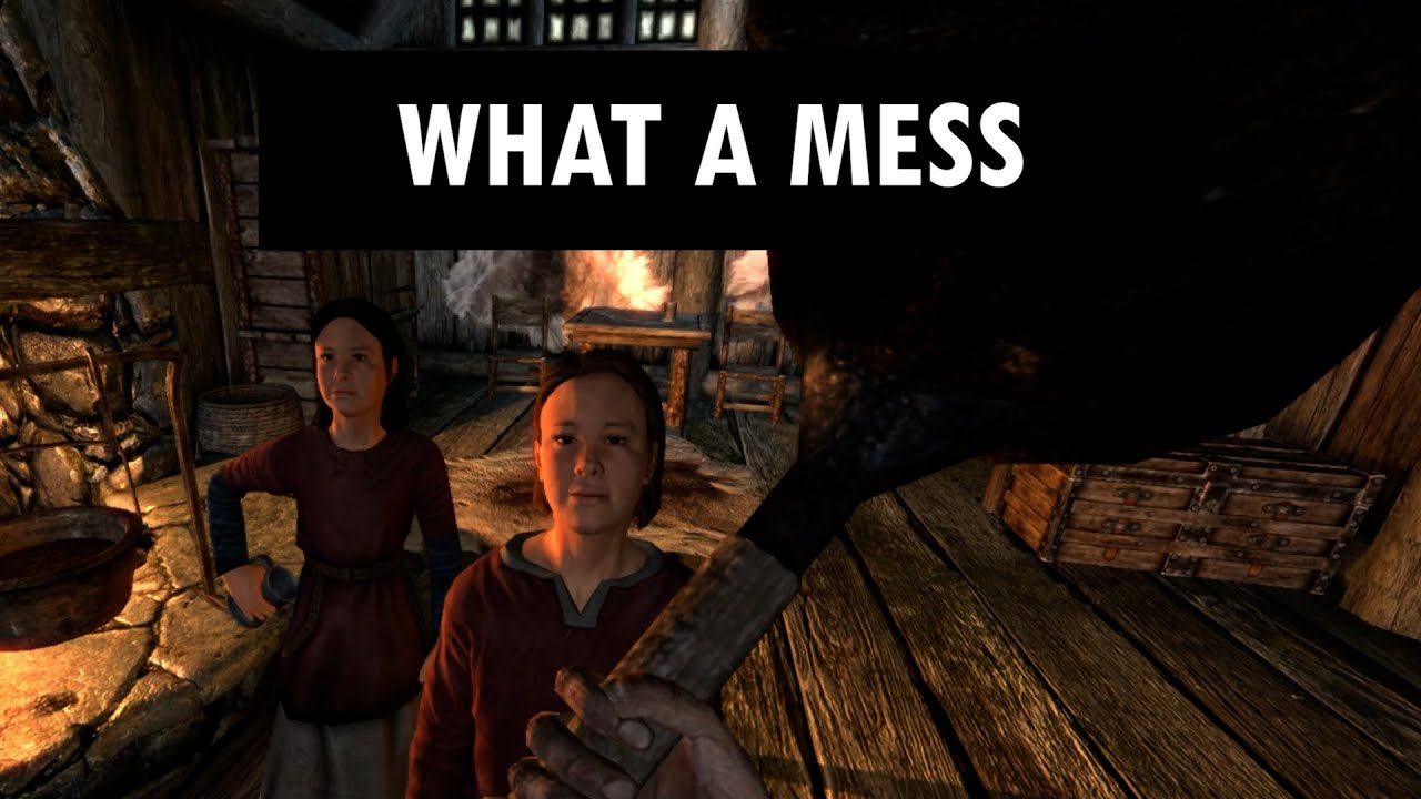 Skyrim VR is a messy game for messy people...