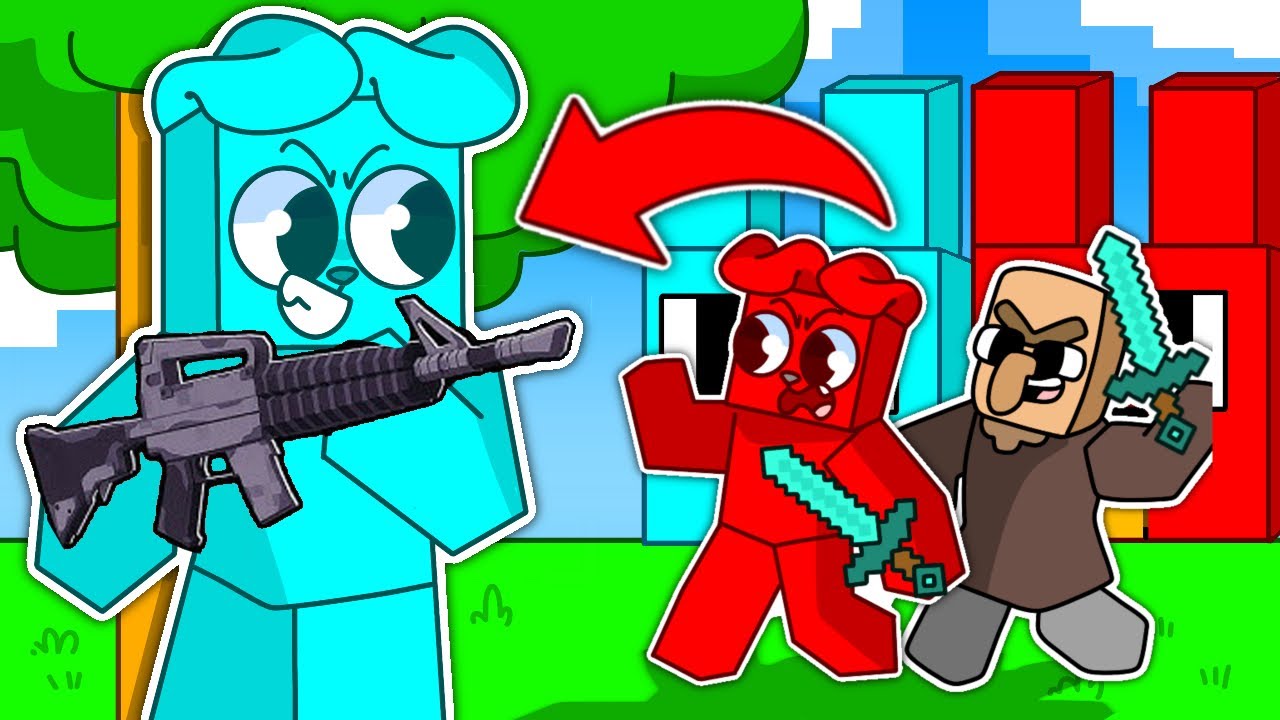 OSZUKUJE BRONIAMI w PRZEJŚCIU MINECRAFTA 😂😂😂