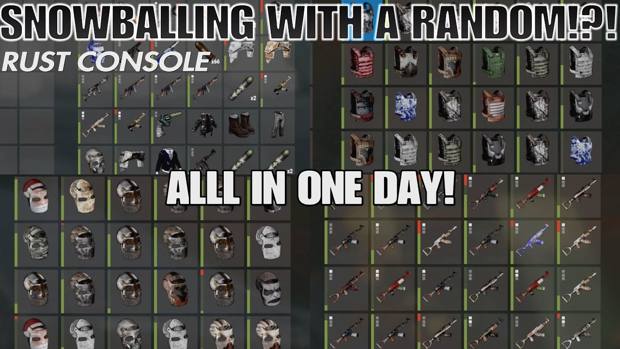 SNOWBALL WITH A RANDOM (pt1) |Rust Console /PS5