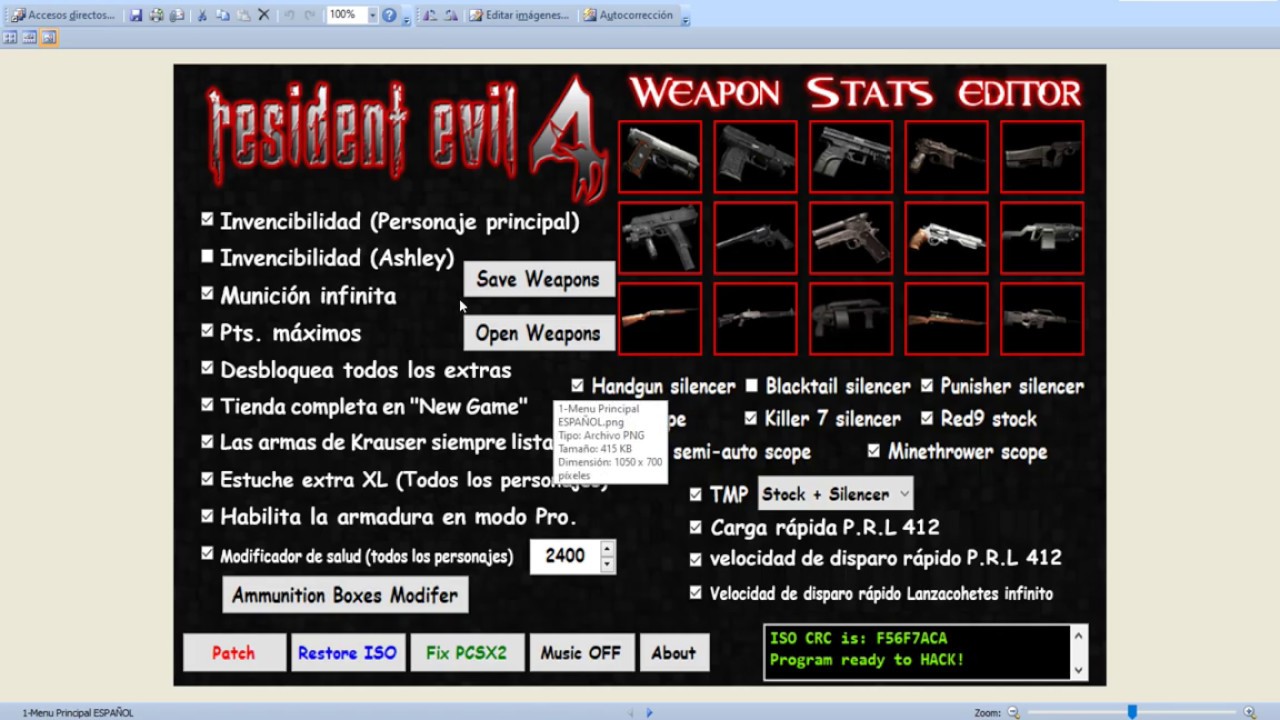 Resident Evil 4 Municion y salud infinita en PS2 (Parte 1)