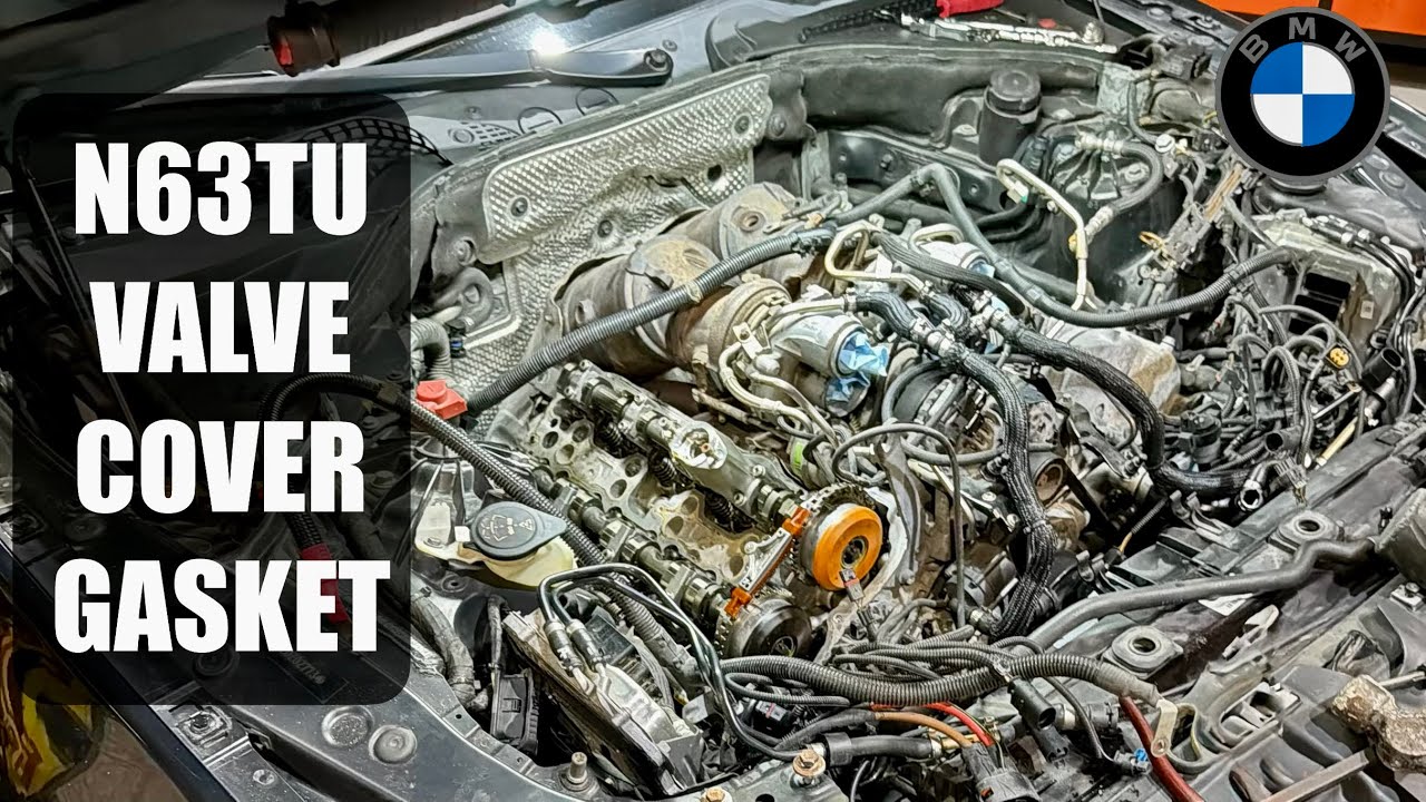 BMW N63TU Valve Cover Gasket Removal! N63TU VALVE STEM SEALS Part 1