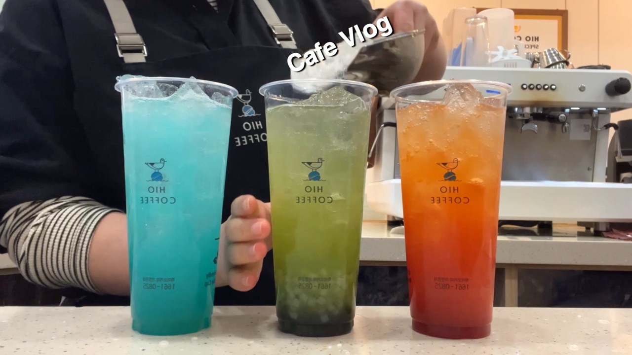[ENG] 에이드는 종류별로 주문해야 제맛🥤🩵 | CAFEVLOG | ASMR | 음료제조 | 카페브이로그