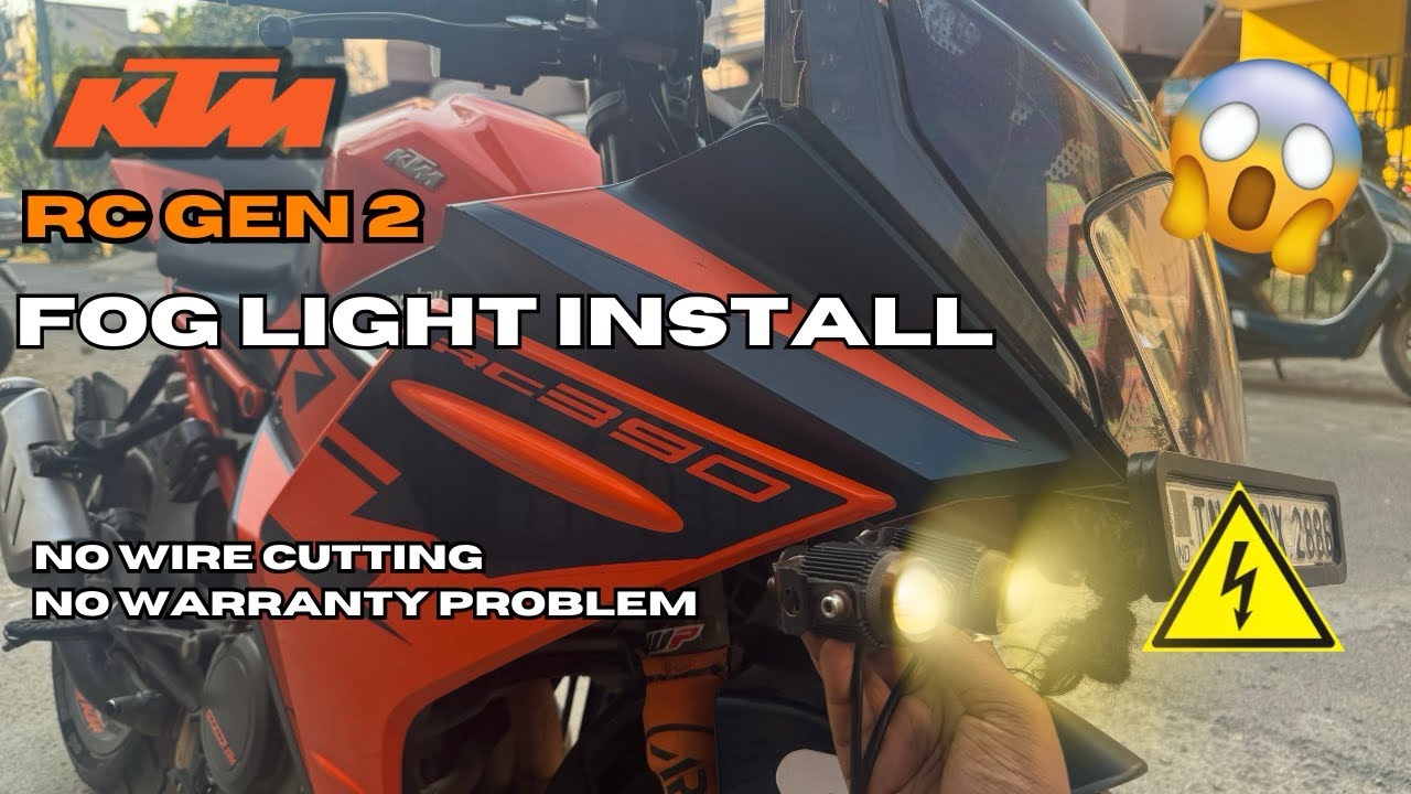 How to Install Fog Lights on Gen 2 KTM RC | No Wire Cutting, No Warranty Void!