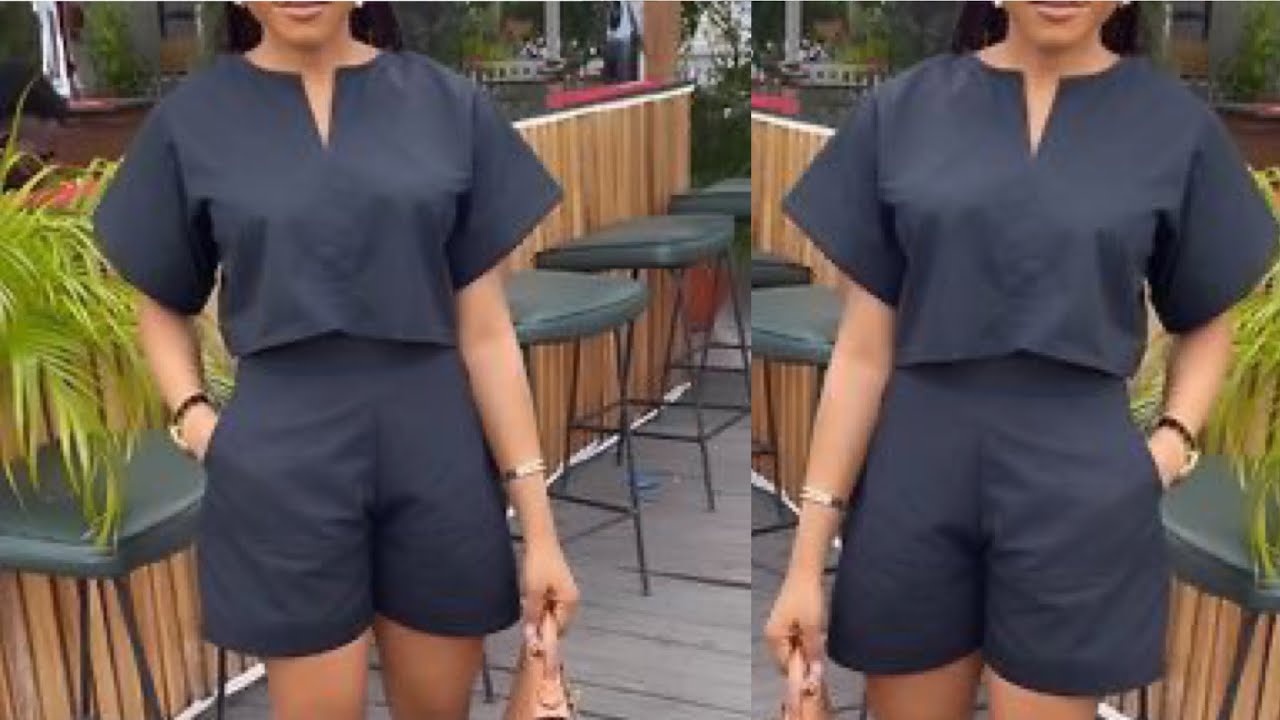 A simple crop shirt with a front slit neckline… / Beginners friendly/