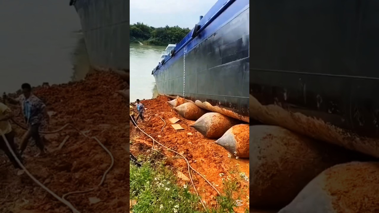 Amazing, this is how to get big boats into water #boating #boat #newtrick
