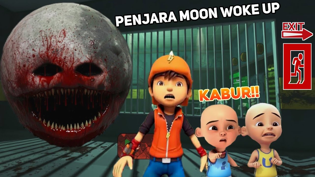 BOBOIBOY DAN UPIN IPIN MASUK PENJARA THE MOON WOKE UP?!