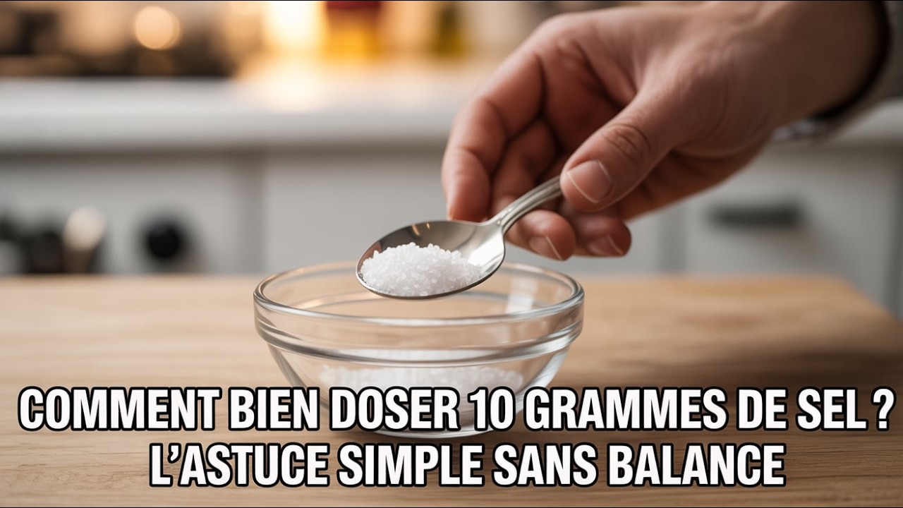 Comment bien doser 10 grammes de sel ? L'astuce simple sans balance ✨