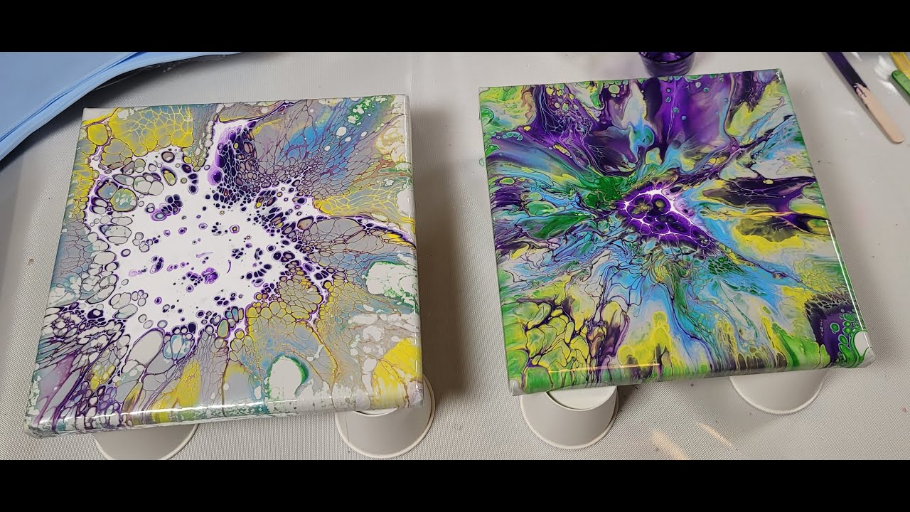 Fluid Art How To Bloom Test Golden VS Mod Podge VS Floetrol Experiment