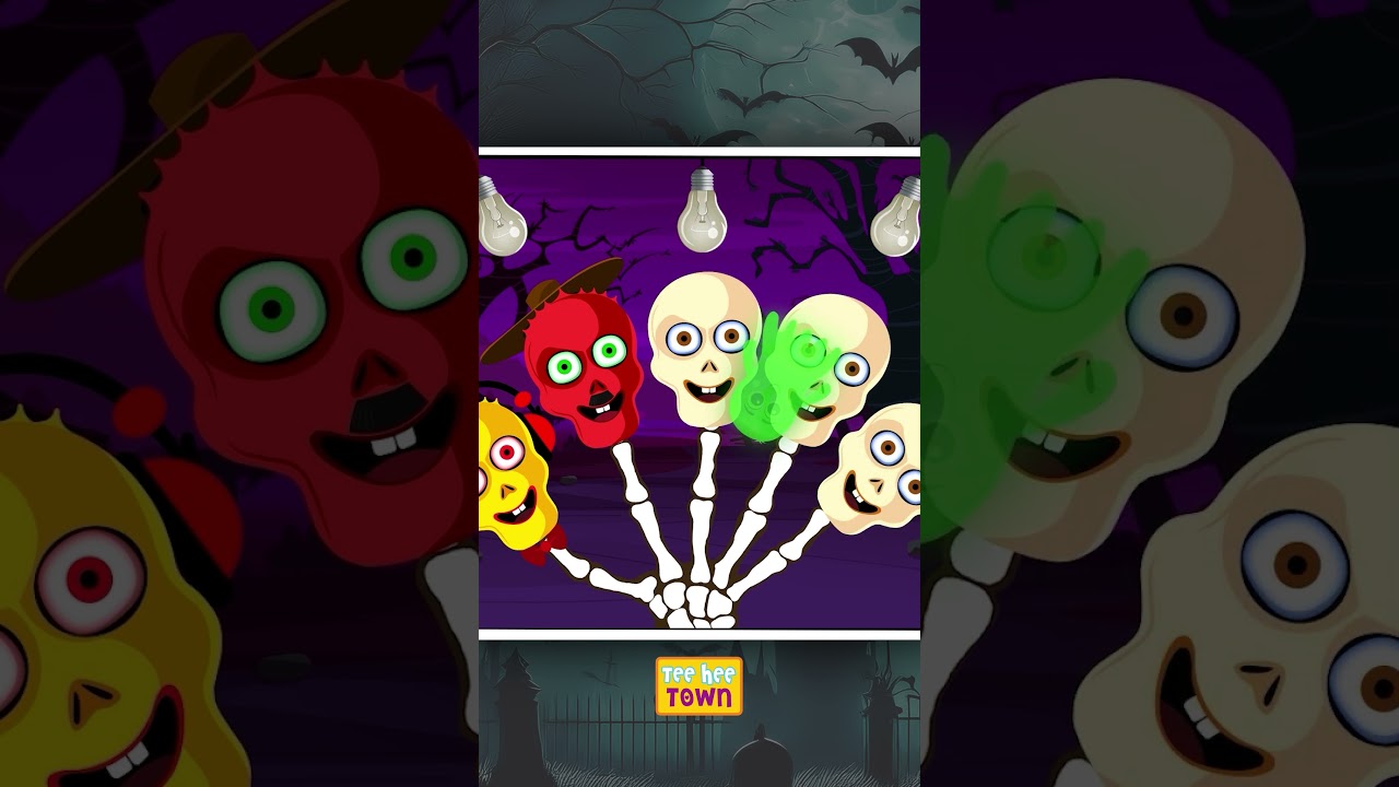 Learn Colors With Skeleton Bulbs #teeheetown #kids #shorts #halloween