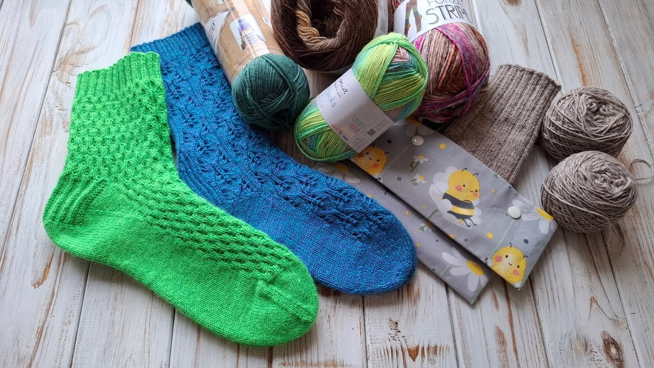 Відео 42. Шкарпетки від друзів, нова шкарпеткова пряжа, мої шкарпеткові процеси.