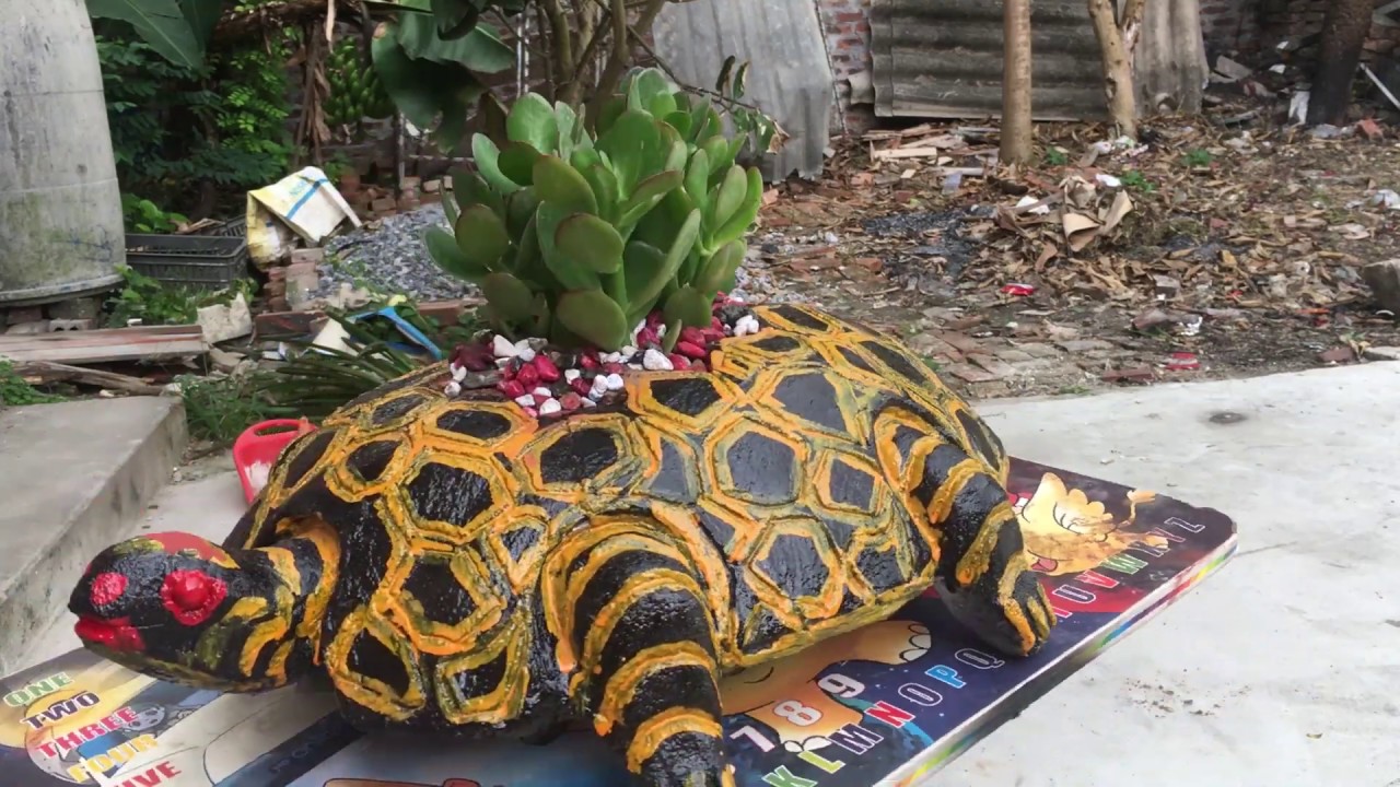 DIY - ❤️ CEMENT CRAFT IDEAS ❤️ - Idea Making Turtle-shaped Llower Pots Planter