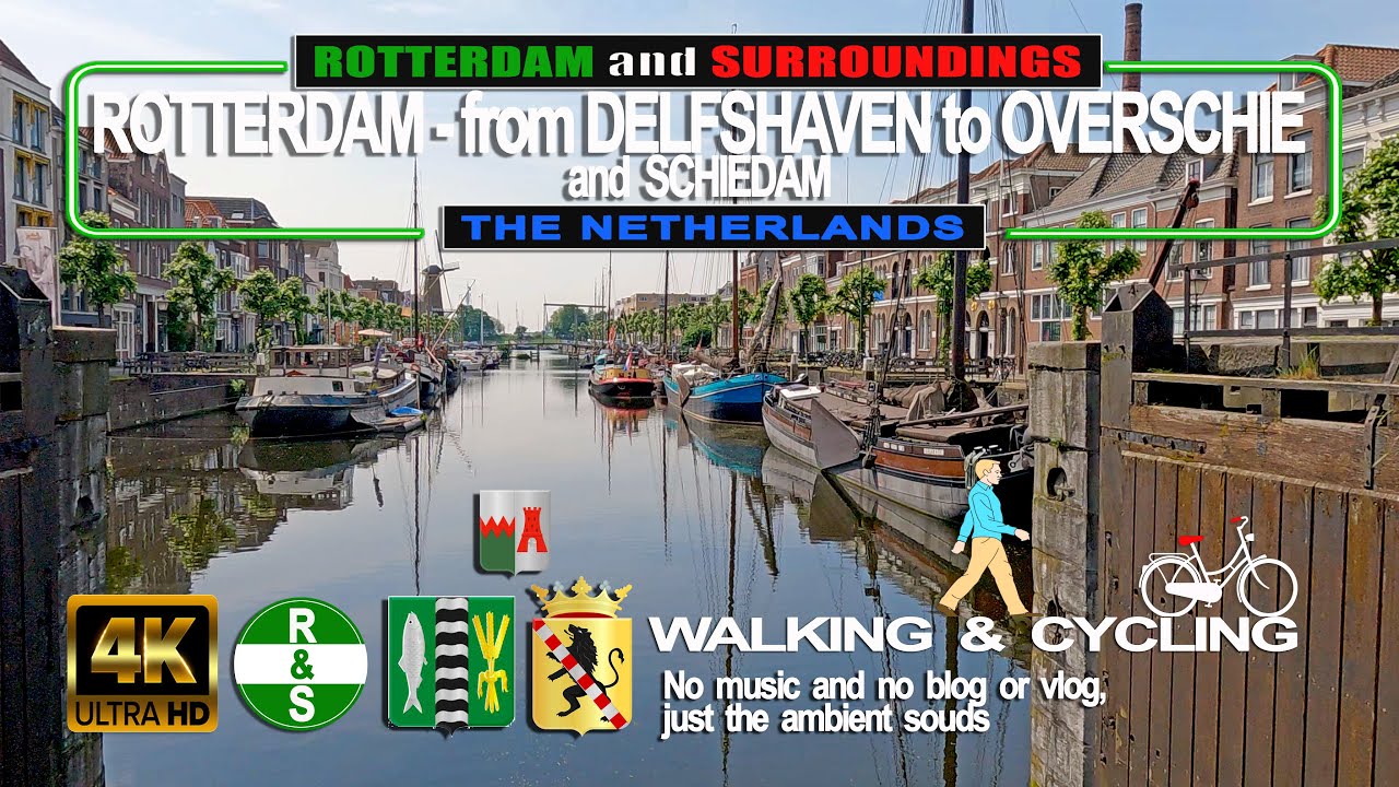 (4K) ROTTERDAM - CYCLING from DELFSHAVEN to OVERSCHIE and SCHIEDAM (The Netherlands)