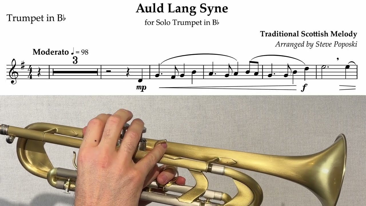 Auld Lang Syne Trumpet Solo – New Year's Eve Special (With Sheet Music)