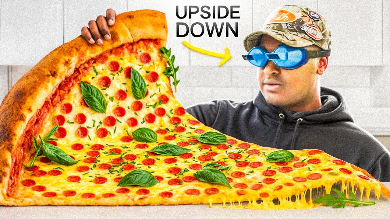 Derek King COOKS a Pizza While UPSIDE DOWN!! **HILARIOUS**