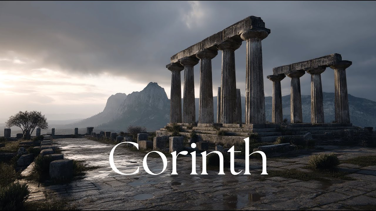 Corinth in the Rain | Ancient Greek Ruins Ambience | Meditation, Sleep & Study Soundscape