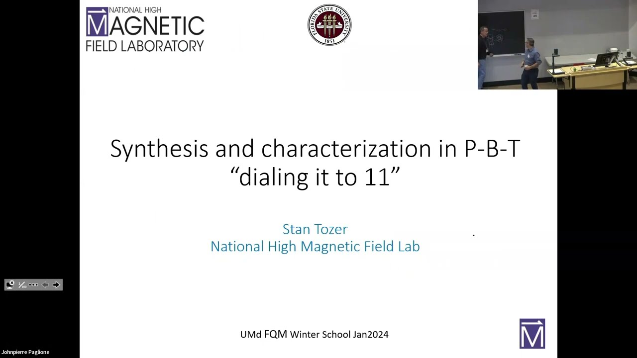 FQM2024: Stan Tozer, National High Magnetic Field Lab
