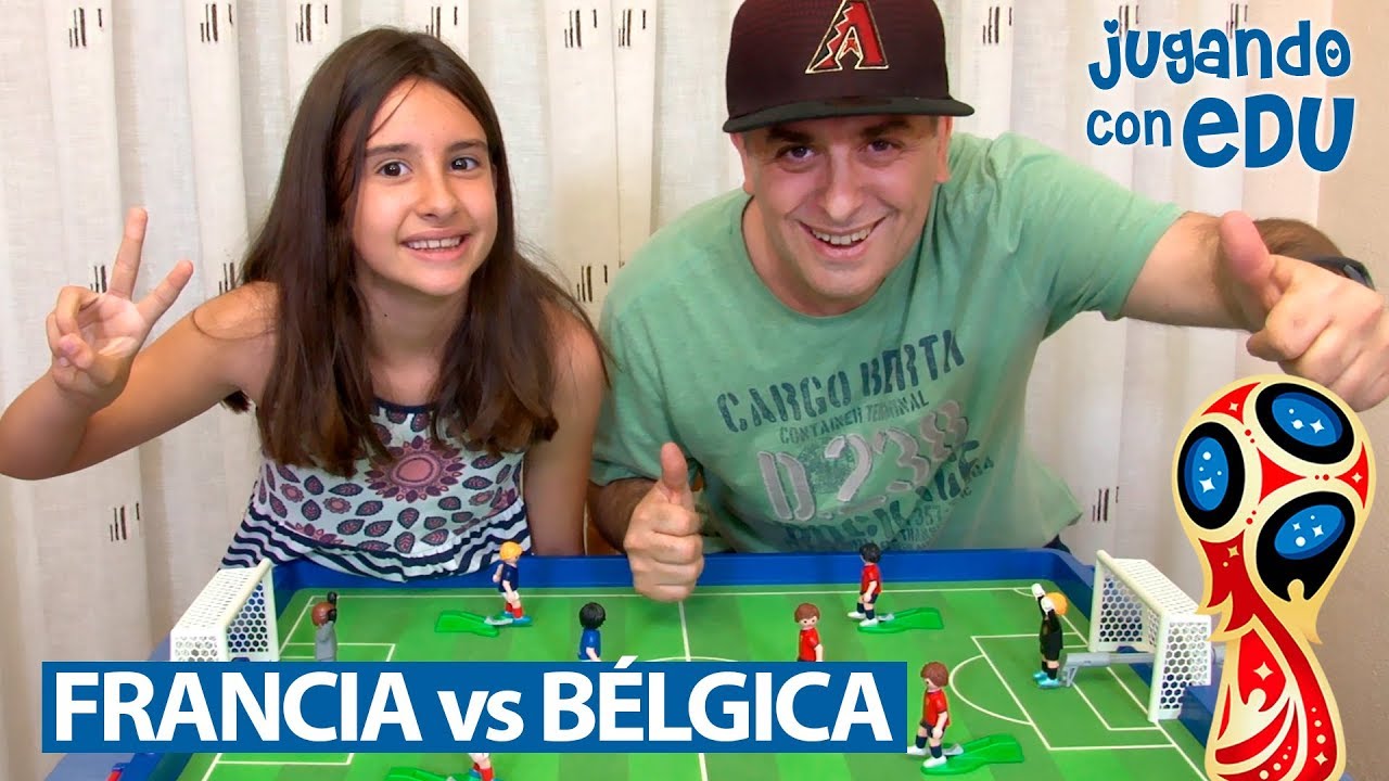 Partido Francia vs Bélgica con Playmobil. SEMIFINAL MUNDIAL RUSIA 2018