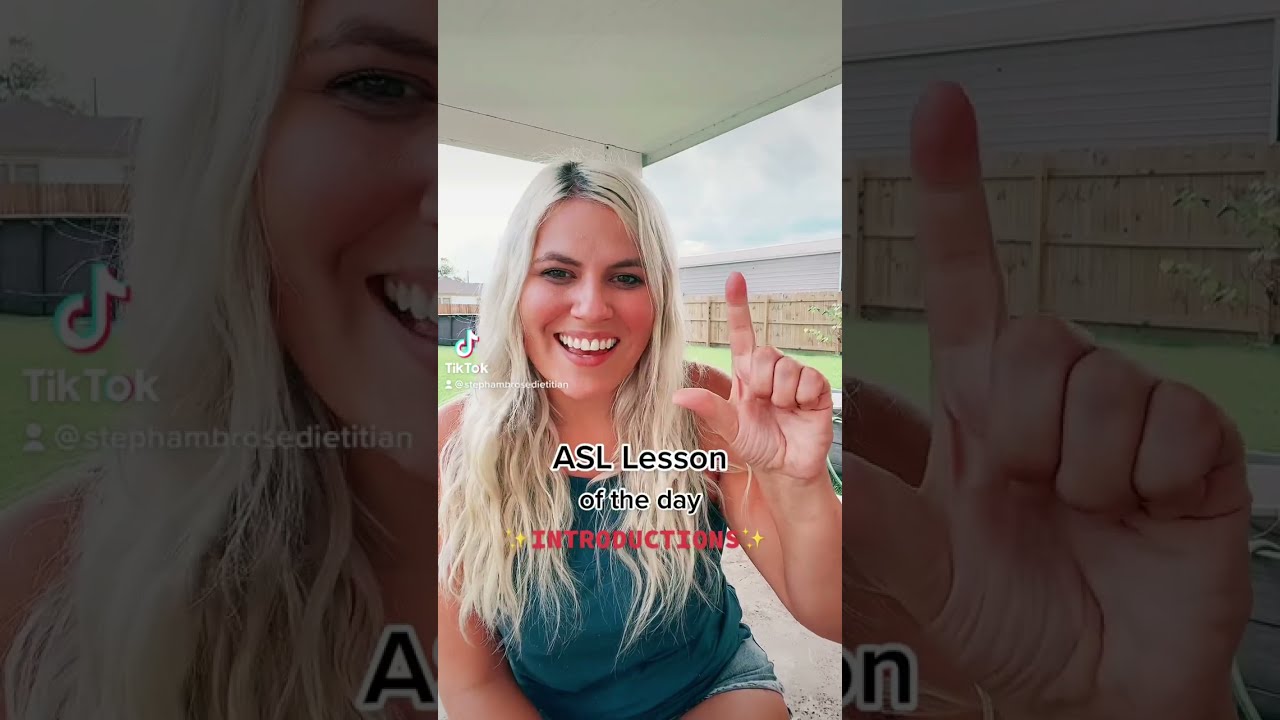Sign Language (ASL) Lesson - Introductions