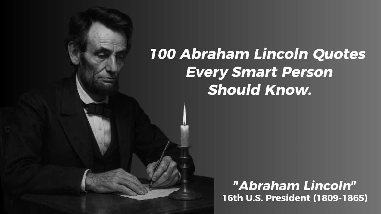 100 Abraham Lincoln Quotes Every Smart Person Should Know