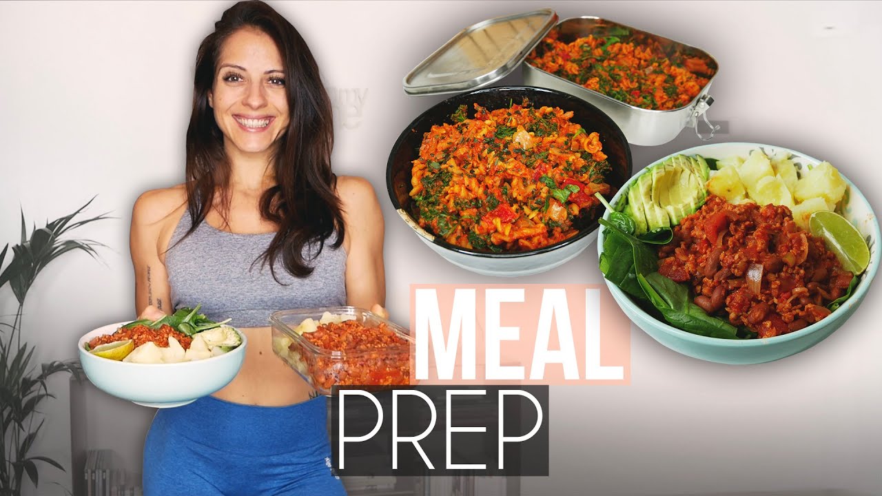 Une journée dans mon assiette spéciale MEAL PREP ** Vegan 🌱 (Recette VEGAN facile et rapide)