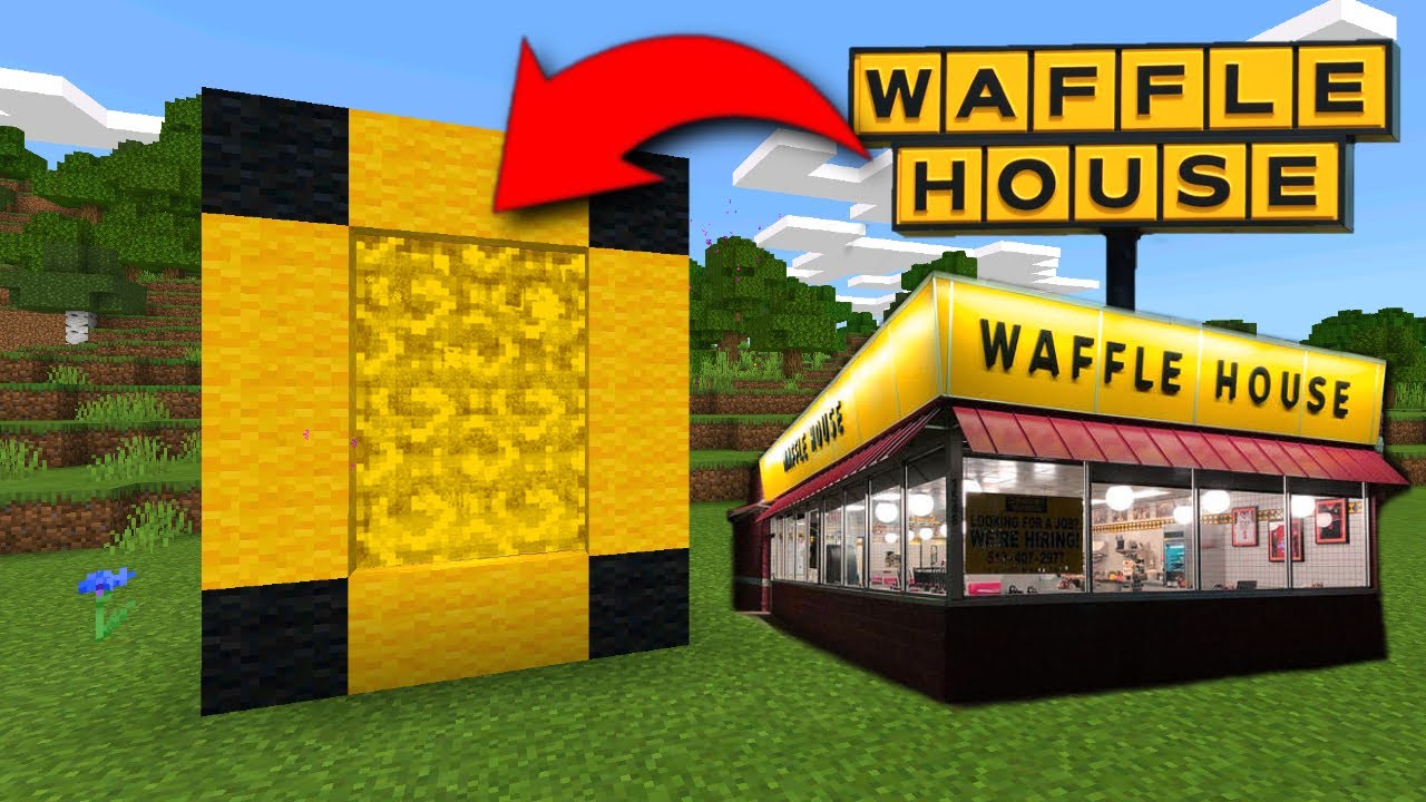 How To Make A Portal To The Waffle House Has Found Its New Host Dimension in Minecraft!!!