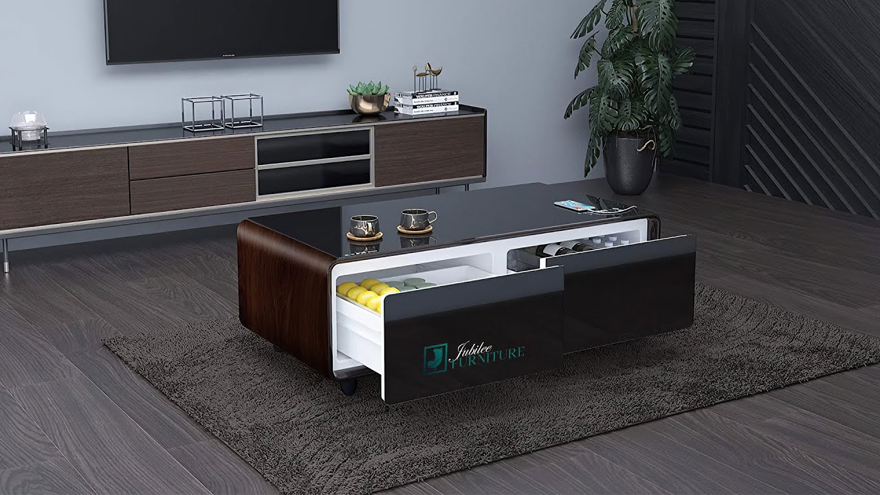 Smart Coffee Table With Fridge And Storage  | Jubilee Furniture