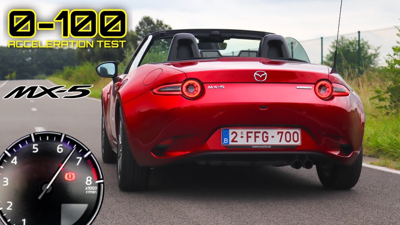 Mazda MX5 skyactiv-G | 136hp | 0 to 100km/h Acceleration TEST + SOUND CHECK!