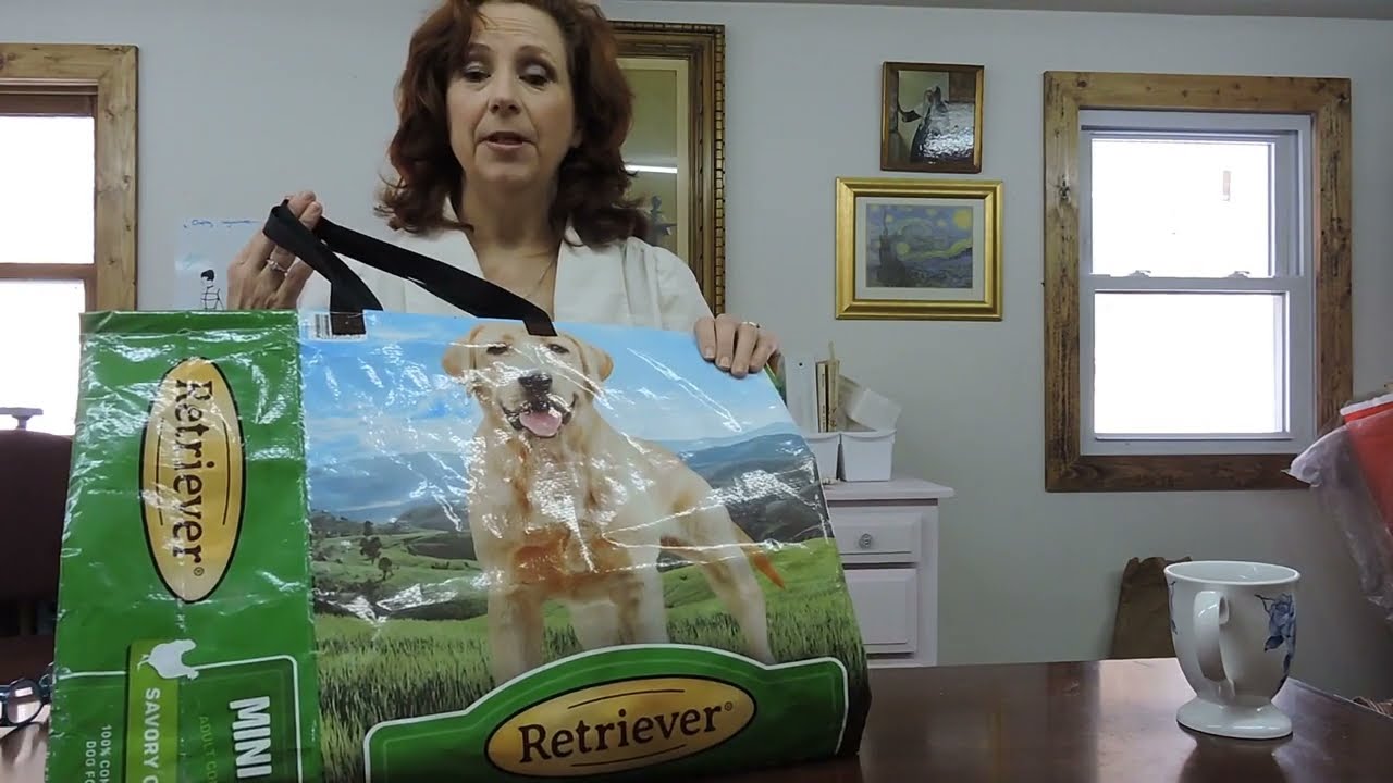 Make a firewood carrier from a feed bag.