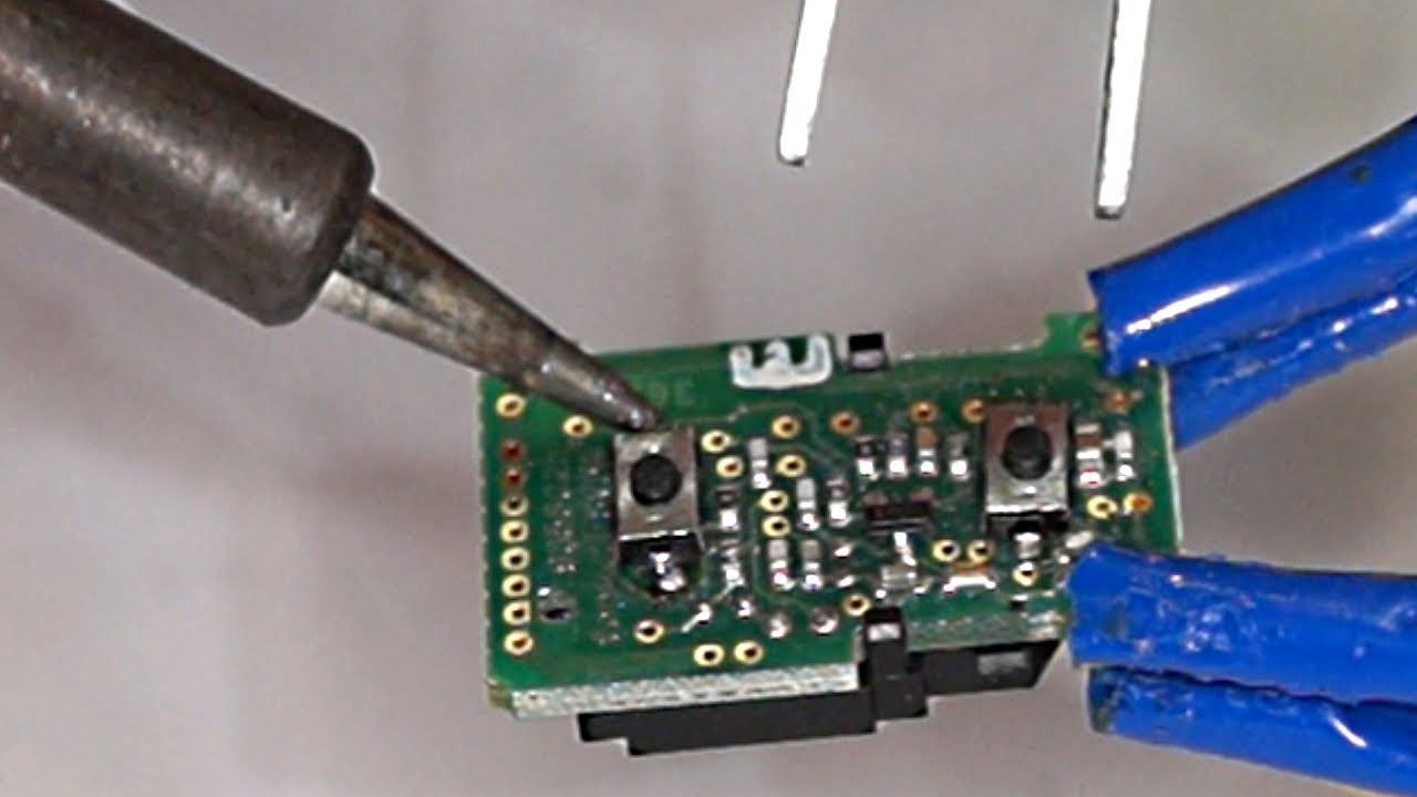 Schlüssel Reparatur Mikroschalter löten und knöpfe erneuern
