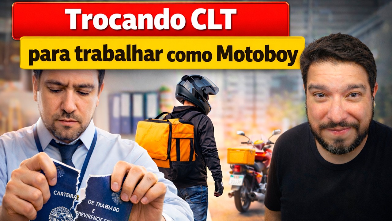 Ele quer sair do emprego CLT para trabalhar como Motoboy - Será que vale a pena?